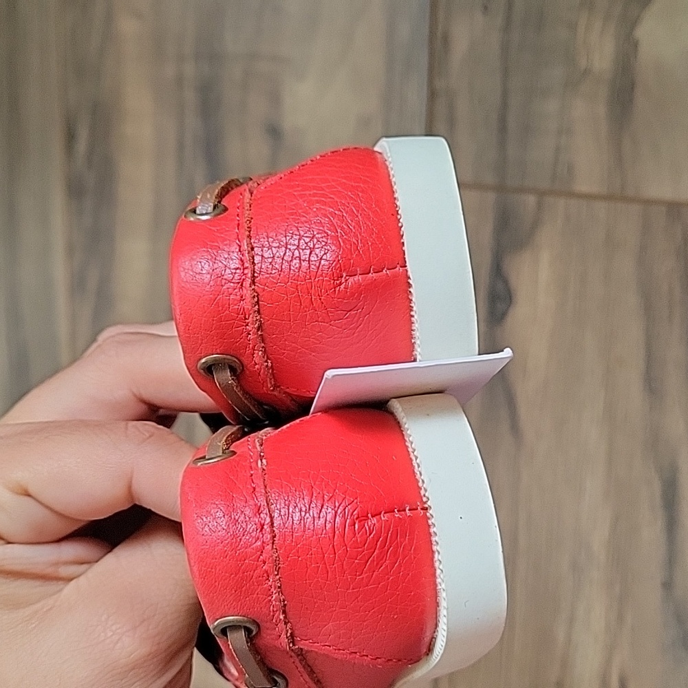 Janie and jack  red boat loafers - Picture 7 of 8